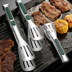 Durable Stainless Steel Kitchen Barbecue Accessories Outdoor Korean Food Clips for Barbecue Safe Bread Cooking <b>Tool</b> Sets - Product Image 4