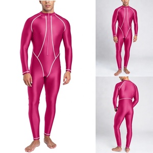 Fabricant de maillots de bain sportifs personnalisés pour hommes : Combinaison de bain intégrale anti-UV, pantalon long de bain, combinaison brillante, maillot de bain une pièce - Product Image 5