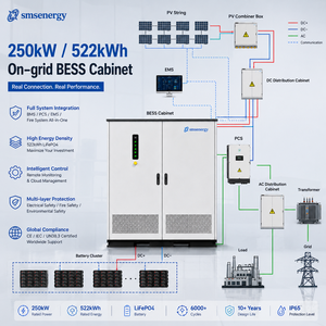 Sistema de Almacenamiento de Energía BESS LiFePO4 OEM SMS de 250kW 522kWh con Enfriamiento Líquido, PCS EMS Comercial Solar+ con Garantía de 10 Años, Funcionamiento en Paralelo - Product Image 1
