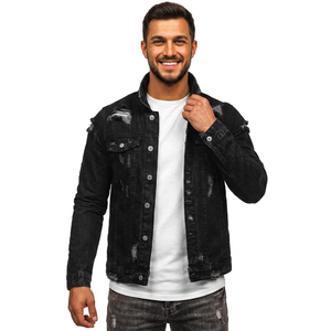 Professional Design <b>Men's</b> Denim <b>Jacket</b> Breathable High Quality Hooded Windproof Vintage Front Stand Collar Autumn Wear - Product Image 1