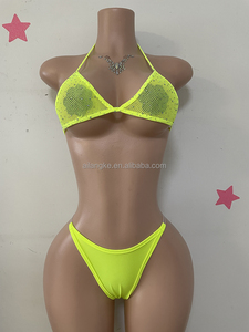 Bán buôn tùy chỉnh có thể được nhanh chóng tàu Phụ nữ sexy Rhinestone Bộ Bikini - Product Image 3