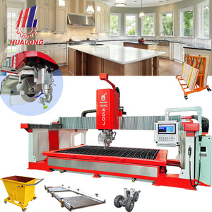 Máy Cắt Đá Cẩm Thạch Dòng HKNC HUALONG 5 Trục CNC Cầu Saw Để Cắt Đá Granite Thạch Anh Mặt Bàn Tombstone - Product Image 5