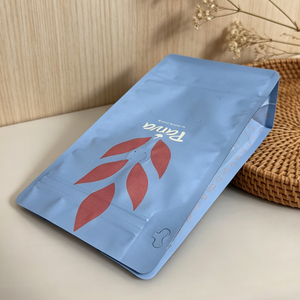Custom Resealable Food Grade Coffee Bean Packaging Bag Flat Bottom <b>Pouch</b> With Valve And Zipper - Product Image 3