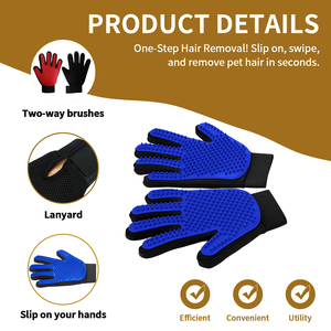 Guanto da toelettatura personalizzato professionale per cani da compagnia di alta qualità all'ingrosso - Product Image 3