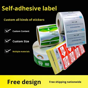 Autocollants adhésifs personnalisés, argent mat, code QR, impression de marque, imperméables, utilisation agricole, papier adhésif transparent en rouleau - Product Image 2