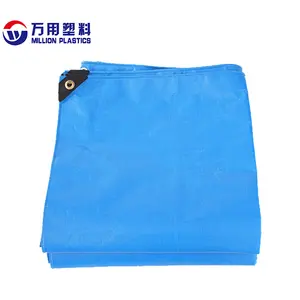 MILLION Top Sale 150g/150gsm tear resistant blue pe tarpaulin 55 gsm plastic strong waterproof pe tarpaulin