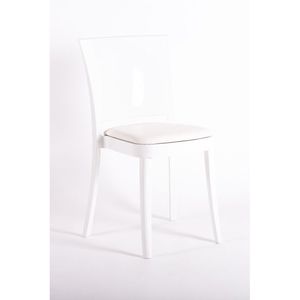 Cuscino in Eco-Pelle NABUK per Sedia Lucienne Colore Avorio Modello Seduta 2c1-4 - Product Image 4