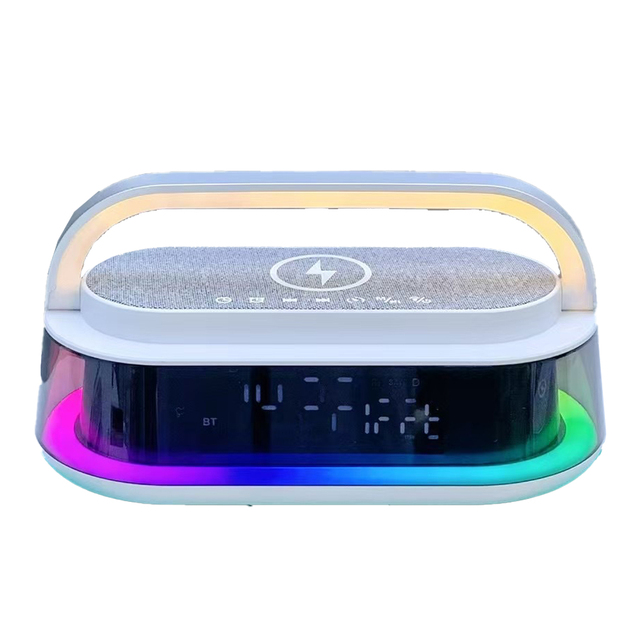 Wireless Charging Desktop Speaker Colorful Light Smart Clock White Noise 1000PCS Ready Stock Clearance Wholesale