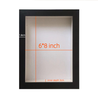 Cadre de boîte 3D Shaw Taille 6X8 "Profondeur intérieure 3cm Cadre d'affichage Table Fleur sèche Cadre photo