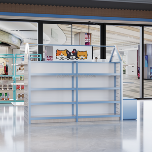 Vendita al dettaglio di giocattoli per alimenti per animali domestici negozio di espositori da banco popup negozio bel colore blu per interior design negozio animali - Product Image 3