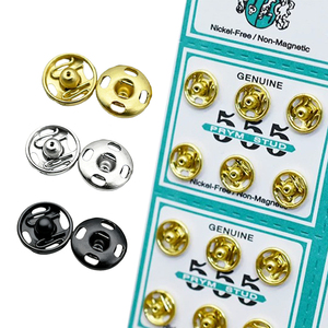 Boutons à pression en laiton Prym 555, attaches à pression métalliques de 6/7/8/9/10 mm avec pièces mâles et femelles pour accessoires vestimentaires - Product Image 1