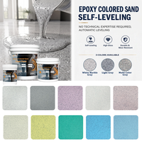 Revêtement de sol en sable coloré époxy, finition sans joint résistante à la corrosion pour sols en béton très résistants