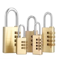 Haute qualité 4 chiffres en laiton matériel sécurité Pad Lock usine Logo personnalisé fonction antivol déverrouille mot de passe cadenas
