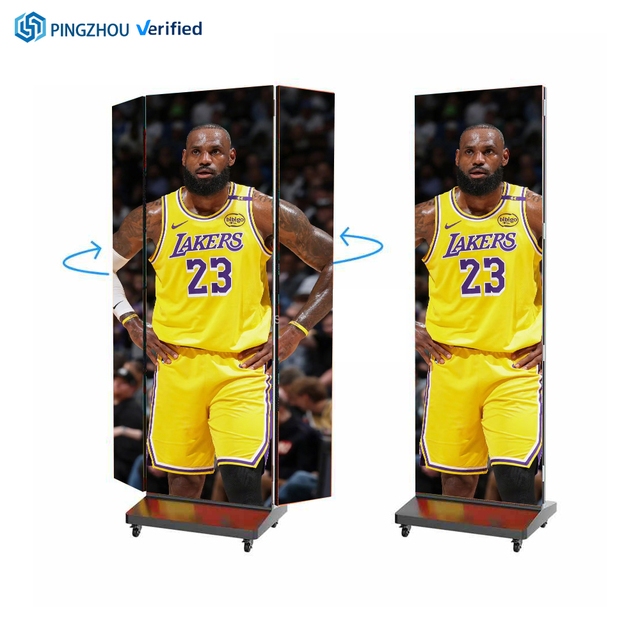 Indoor Digital Advertising Large Screen Board Shopping Mall Events Full-color GOBP1.86 Three-fold LED Poster Display Screen P3