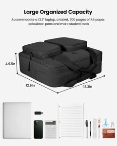 Carpeta con Cierre de 3 Anillos de 2 Pulgadas de Gran Capacidad, con Certificación BSCI, para Laptop de 15 Pulgadas, con Asa para Suministros de Oficina y Escolares, Muestra Gratuita - Product Image 5