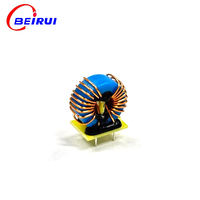 Mini filtre toroïdal DIP à mode commun, avec noyau en ferrite isolé bleu, à montage vertical traversant, filtre EMI pour onduleur solaire photovoltaïque