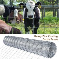 Clôture pour bétail en acier allié robuste de 6 pieds x 100 pieds, galvanisée à haute teneur en zinc, clôture en fil métallique pour ferme, clôture pour porcs, chèvres, cerfs