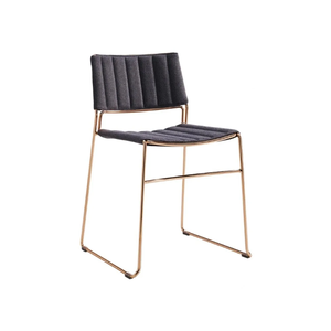 Chaise de salle à manger à dossier haut avec structure métallique robuste et siège rembourré, confort fiable pour la maison ou le <span class=keywords><strong>restaurant</strong></span> - Product Image 5