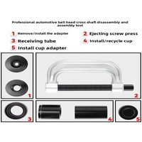 Juego de 10 extractores de rótulas tipo C, herramienta universal para quitar brazos de control inferiores, herramienta de extracción de eje transversal, juego de herramientas extractoras de rodamientos