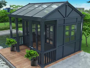 Modern tasarım açık alüminyum camlı odası çatı prefabrik solaryum ücretsiz ayakta güneş odası