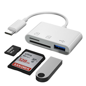 Lecteur de cartes 10 Gbps USB C USB A 2 en 1 Adaptateur de type B Compatible avec Mac Linux Android - Product Image 1