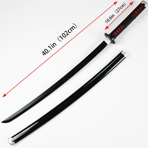 Black Demon Slayer Cosplay <span class=keywords><strong>Tanjiro</strong></span> accessoires d'arme léger anime japonais jouet <span class=keywords><strong>épée</strong></span>s avec gaine - Product Image 3