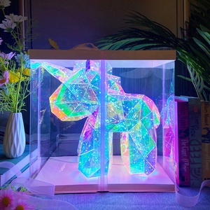 Buena venta LED Musical unicornio peluche Animal Halloween intermitente maquillaje brillante juguete perfecto noche regalo - Product Image 2