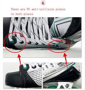 รองเท้าสเก็ตฮอกกี้แบบอินไลน์มืออาชีพ โครงสร้างอะลูมิเนียมอัลลอยด์แบบกำหนดเอง 4 ล้อ 3 ล้อ สำหรับฝึกซ้อม - Product Image 6