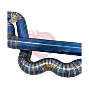 Échappement Performance Vortex BMW M3 F80 M4 F82 - Système Catback Léger en Alliage de Titane GR1 avec X-Pipe et Embouts Bleus Brûlés 1.2mm - Product Image 6