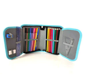 Jyl กระเป๋าดินสอซิปโพลีเอสเตอร์แบบ2ฝาปิดพร้อมโลโก้ยางกระเป๋าดินสอสีตามสั่ง - Product Image 1