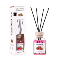 Diffuseur de parfum d'ambiance haut de gamme en verre 120 ml avec bâtonnets en rotin, huile essentielle, pour la maison et la voiture, par évaporation naturelle
