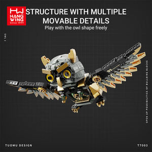 477 pièces Steampunk hibou bloc de construction jouet ensemble ABS Construction technique briques KitIdeal mécanique rétro Style modèle - Product Image 3