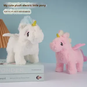 Cheval en peluche électrique super doux qui émet des sons, adapté <span class=keywords><strong>aux</strong></span> garçons et <span class=keywords><strong>aux</strong></span> filles de 3 à 6 ans, un cadeau d'anniversaire anti-stress - Product Image 3