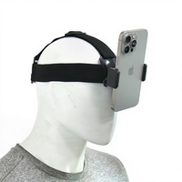 Support de fixation pour téléphone portable à porter sur la tête, pour enregistrement vidéo POV sur PC, diffusion en direct et enregistrement vidéo, avec clip pour smartphone et fixation par boucle.