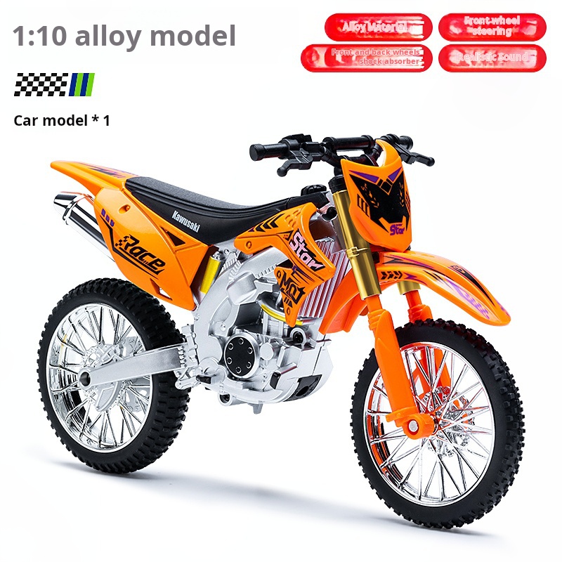 1/10 Kawasaki Off-road Motorcycle Orange