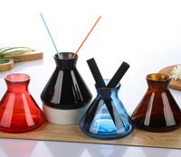 Bouteille de diffuseur vide décorative pour diffuseur d'huile aromatique Diffuseur de roseau en verre de parfum de maison