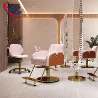 La nouvelle chaise de coupe de barbier Orange Mettre à l'envers le rasage chaise de salon de coiffure rasage chaise de salon de coiffure