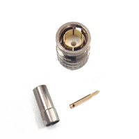 Connecteur mâle BNC coaxial RF en laiton haute Performance 75ohm avec placage à l'or pour câble RG58
