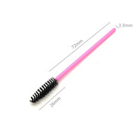 Brosse à cils rose brosse à cils en plastique baguettes de mascara 50 pièces/sac brosse à sourcils cosmétique