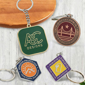 سلسلة مفاتيح معدنية تذكارية مخصصة بالجملة من المصنعين، صمم شعارك الخاص على سلسلة مفاتيح معدنية - Product Image 4