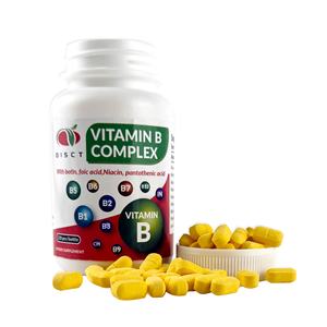 Compresse di vitamine del complesso Super B pronte in magazzino con acido folico biotina per il supporto di energia cellulare immunitaria - Product Image 1
