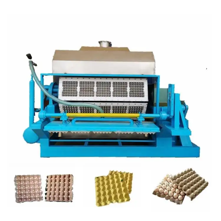 Máy sản xuất 2024 cho ý tưởng kinh doanh nhỏ khay trứng được làm bằng máy làm giấy thải để bán