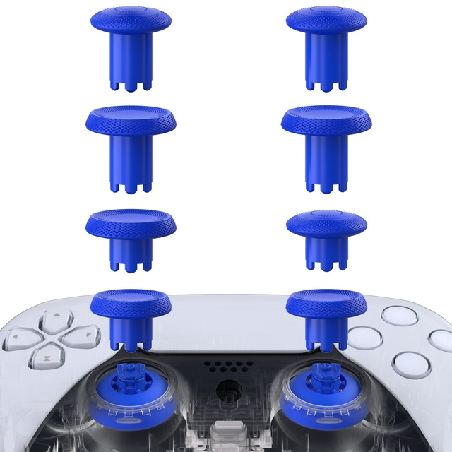 Blue Height Adjustable Replace Analog Thumb Sticks ThumbsGear V3 Interchangeable Ergonomic Thumbsticks for PS5 & PS4 Controller