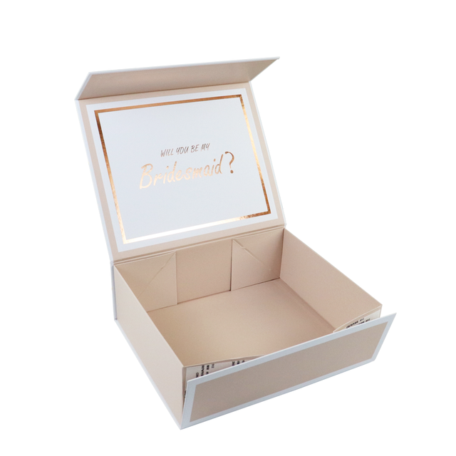 Refinement Luxury Gift Paper Folding Boite Magnetique Magnetic Cosmetics Caja Magnetic Would You Be My Bridesmaid Box
