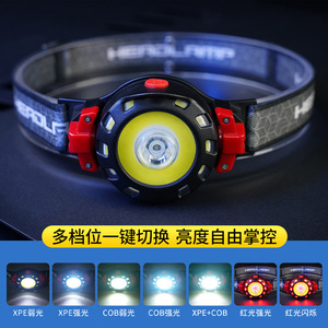 Linterna frontal Led recargable, 2000Mah, brillo ajustable, alcance de 300-499M, portátil, superbrillante, para correr al aire libre, pescar - Product Image 3