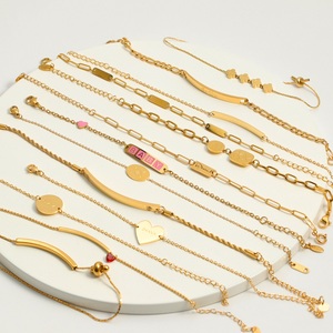 Thép không gỉ tùy chỉnh logo khắc cảm hứng thần chú lấy cảm hứng từ 18K mạ vàng PVD Khắc Đồ trang sức vòng đeo tay - Product Image 1