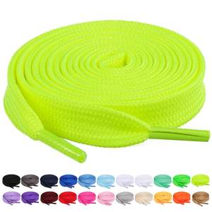 Lacets plats en polyester imprimés sur mesure, lacets de chaussures de sport colorés double face pour baskets, vente en gros - Product Image 5