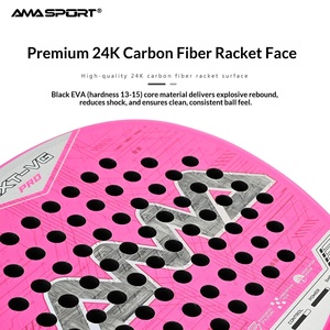 ไม้เทนนิส AMASPORT, ไม้พาเดลคาร์บอนไฟเบอร์ 24K, รุ่นฝึกซ้อม/แข่งขัน - Product Image 3