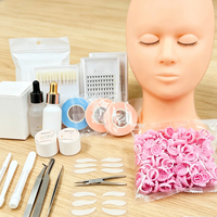 Kits de démarrage professionnels pour la formation en extension de cils et têtes de mannequin, kits DIY d'extension de cils sous marque privée