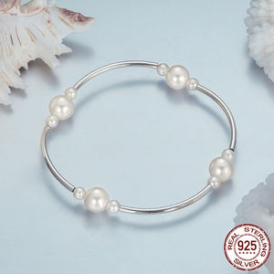 Serie de cuentas de concha de alta calidad, conjunto de collar de anillo, joyería de perlas de agua dulce de plata de ley S925 para mujer - Product Image 5